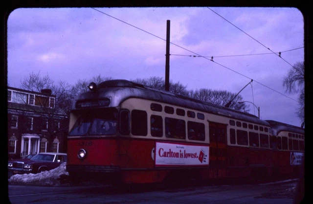 Trolley Slide - Boston MBTA #3316 PCC Streetcar 1978 Beacon Street Line