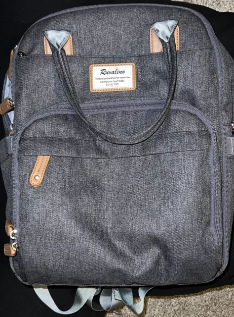 Diaper Bag Backpack, RUVALINO Multifunction Travel Back Pack Gray New/Never used