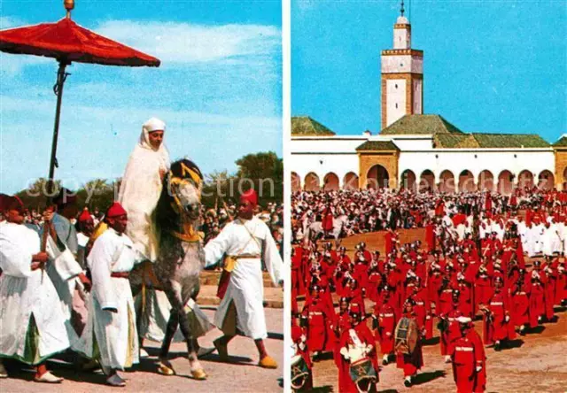 72902761 Rabat Marokko Hassan II.mit Gefolge Marocco