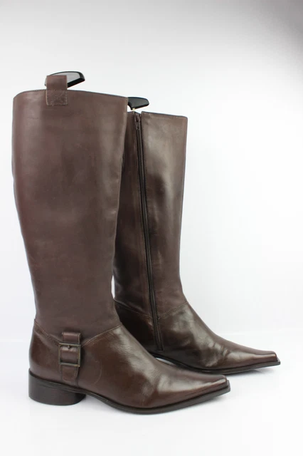Bottes Bouts Pointus OPPUS Cuir Marron T 40 TRES BON ETAT