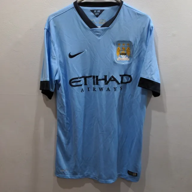 Manchester City 2014/2015 Home Football Shirt /Size Medium Nike