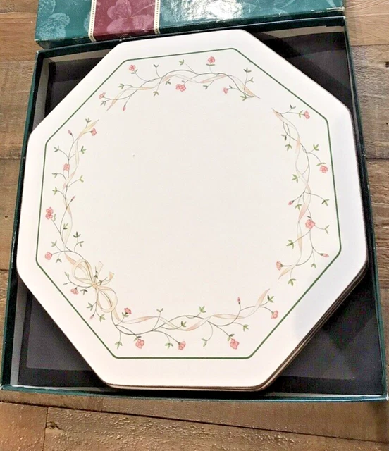 Vintage Cloverleaf Eternal Beau - 6 X Octagonal Placemats In Original Box
