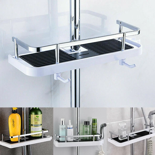 BATHROOM SHELF SHOWER Pole Caddy Rack Storage Organiser Tray Holder
