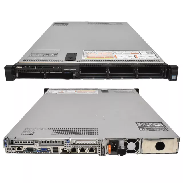 Dell PowerEdge R630 Rack Server 2x E5-2673 V3 32GB DDR4 RAM 8x 2,5" H330 1xPSU