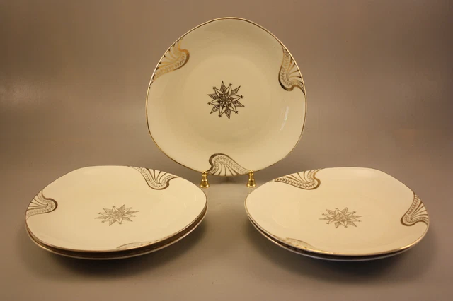 Group Of 5 German Mid-Century Modern Porcelain Plates By D&Rw Bavaria