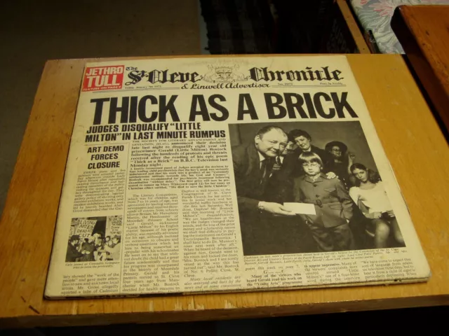 Jethro Tull Thick As a Brick lp 1972 Reprise  ms2072  vg+