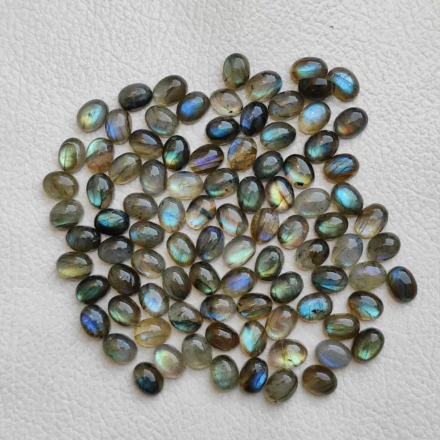 9X7 MM Oval Shape Rare Multi Colour Flashy Labradorite Flatback Cabochon V93-5