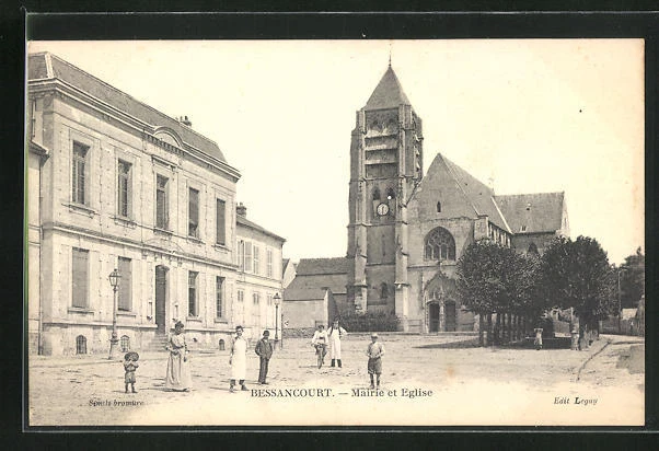 CPA Bessancourt, Mairie et Eglise