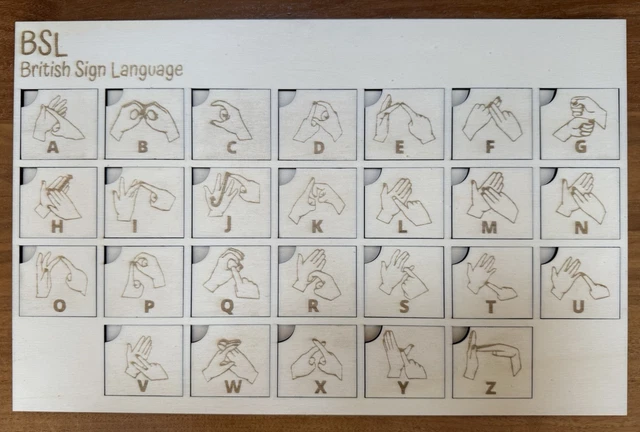 BSL MAKATON ALPHABET LEARNING Board 16 32 PicClick UK