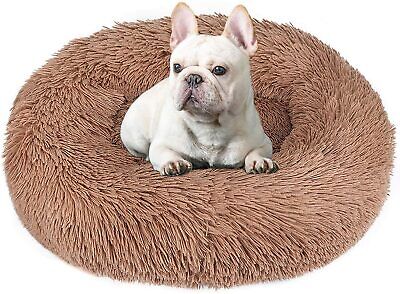BABYLTRL Dog Bed Cat Bed Donut, Faux Fur Pet Bed Comfortable Cuddler Round, Ultr