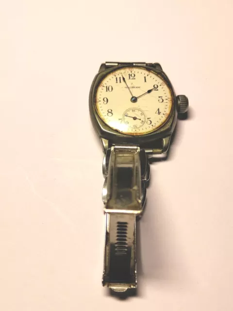 Waltham Art Deco Cut Corners Luminous Dial Wristwatch Vintage