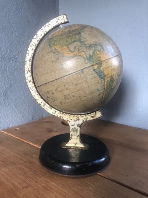 Vintage Chad Valley Tinplate World Globe -1950s No 10174.