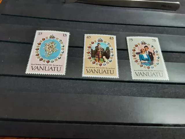Vanuatu 1981 SG 315-17 Royal Wedding Prince Charles and Lady Diana set 3v MNH