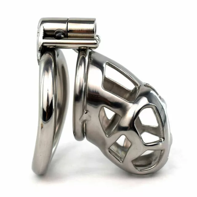 Male Chastity Device Mamba Cage Metal Locking Belt Cc Stainless Steel Picclick