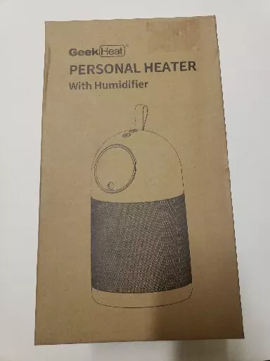 GeekHeat Personal Heater With Humidifer - Black - 500 Watts SEE DESCRIPTION