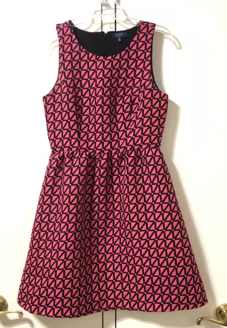 KAARI Blue Dress Womens Sz 6 Sleeveless A-line Pink Black Rockabily Mini