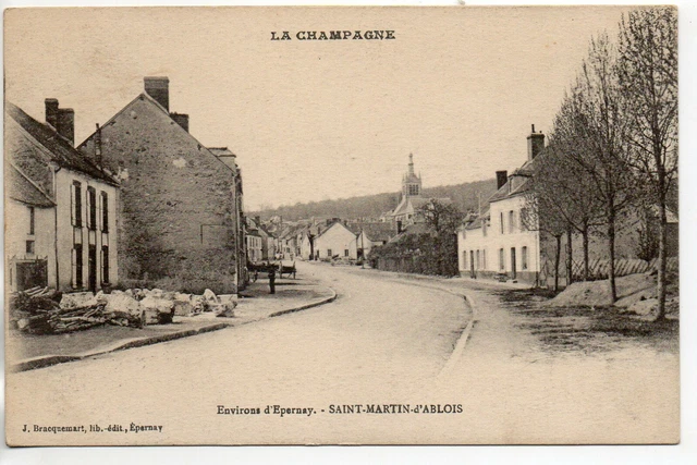 SAINT MARTIN D' ABLOIS - Marne - CPA 51 - une rue