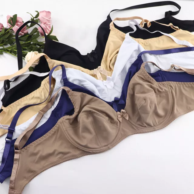 4 Colors Womens Plus Size Floral Lace Scalloped Trim Sexy-Lingerie Set Bra  Panty 