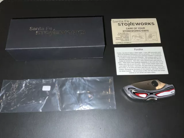 Spyderco Dragonfly Plain Edge Solid Fordite Santa Fe Stoneworks New In Box