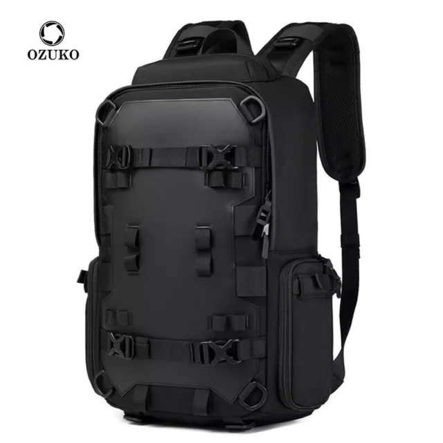 Ozuko Men Skateboard Outdoor Sports Backpack Multifunction Waterproof Travel Bag