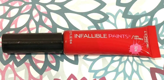 Loreal infallible Paints Lips # 324 DIY RED O.27 Fl oz New Free Fast Shipping