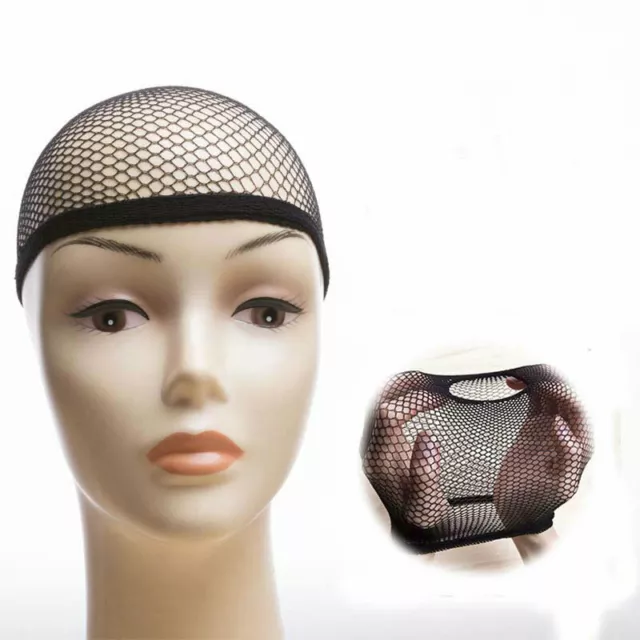 2pcs MESH NUDE HAIR NET STRETCHABLE ELASTIC FISHNET CAP BREATHABLE WIG CAP