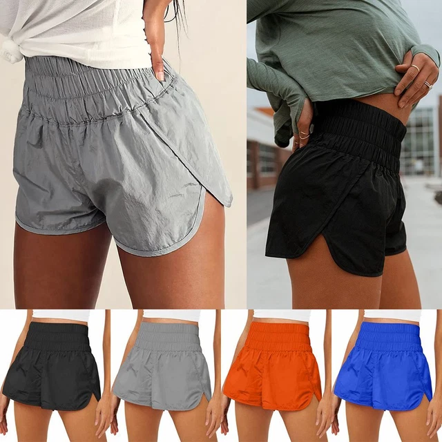 Pantaloncini Atletici Donna Palestra Allenamento Shorts Corsa Taglia Alta