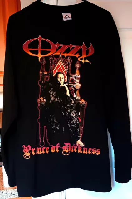 Ozzy Osbourne Prince Of Darkness Long Sleeve  Vintage Tour shirt 1998 Mens L