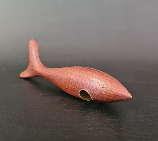 Teak Hai Fisch Haifisch Flaschenöffner Kapselheber vintage Design mid century