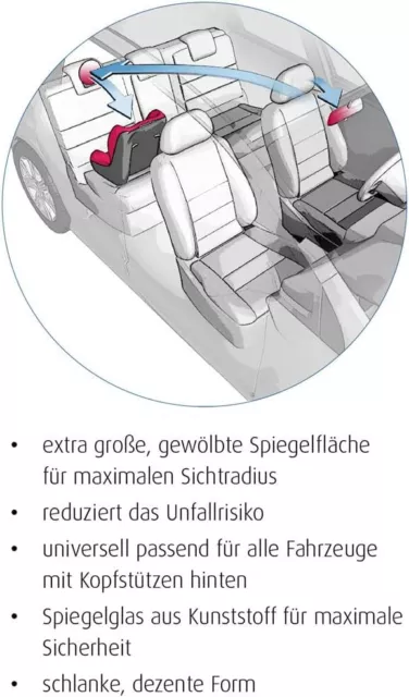 reer 8601 ? Baby Rücksitzspiegel SafetyView für mehr Sicherheit im Auto, b 2