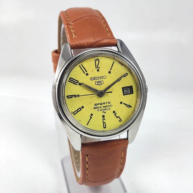 Montre Automatique Seiko Homme Style 'Rail Road' - Cadran Bleu, Affichage Jour/date - Vintage