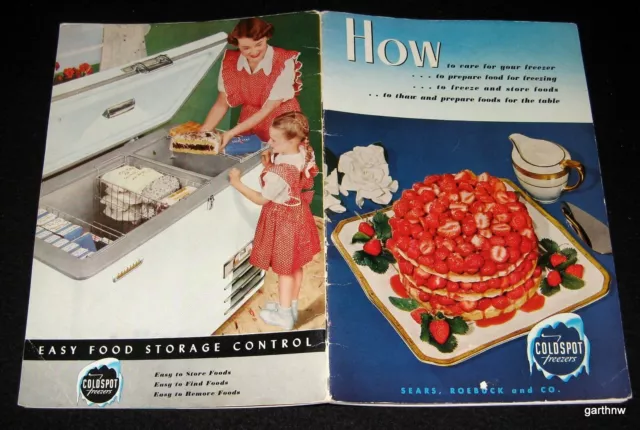 Coldspot Freezers 1950 Pictorial Guide Book & Accessory Catalog Sears Roebuck