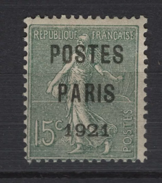 France: Timbres préoblitérés, Yvert 28*. Signé. Cote 1.000 euros.