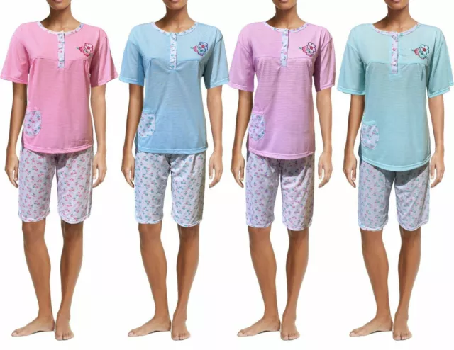 Women's pj's Shorts Pyjamas Set Cotton Summer Ladies Lounge wear Suit Nightwear