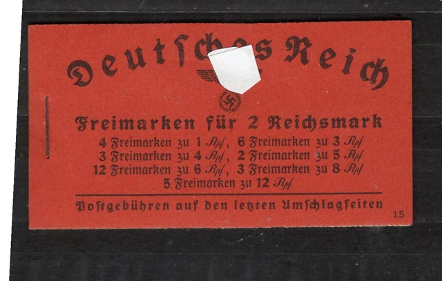 Deutsches Reich MH 39.5 Markenheft **