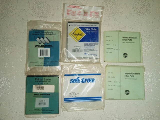 Lot of Various Welding Filter Plate Lens Welder Filter Lens Safety Lens NOS