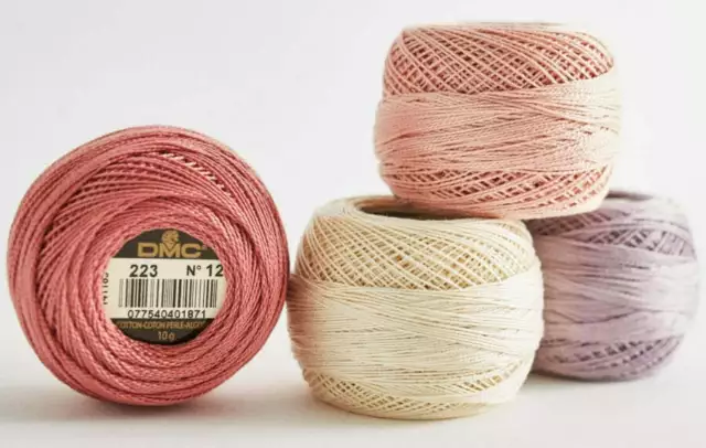 DMC "Pearl Cotton" Size 12 Embroidery Thread Ball - Choose Your Colour