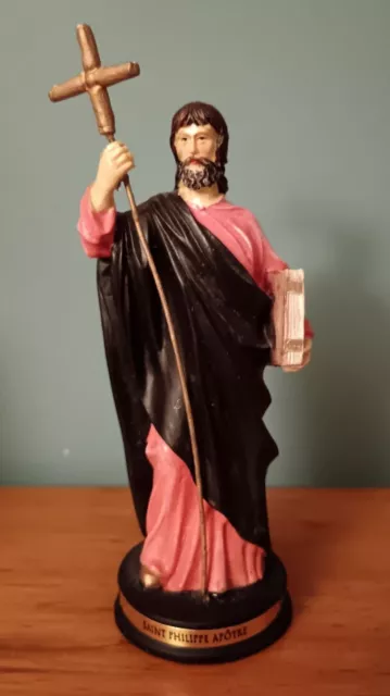 Statuette De Saint Philippe Apôtre 13 Cm Polychrome Jésus Christ Vierge