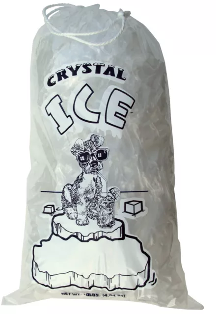 8 lb lbs Ice Bags with Drawstring