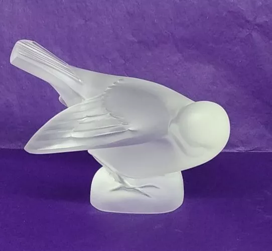 Lalique Oiseau Presse-Papier Cristal Satin CM 8 x 11,5 x 8