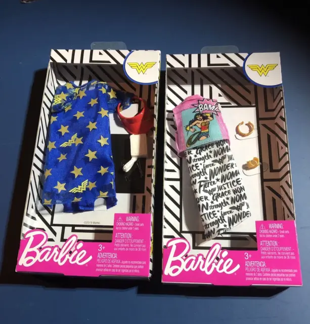 Barbie DC Comics WONDER WOMAN Fashion Pack 2 outfits