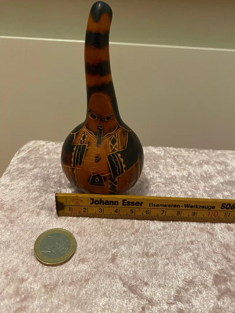Vintage Südamerika Instrument Kürbisrassel alt Handarbeit⚡Sammlungsauflösung⚡