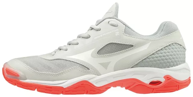 MIZUNO Wave Phantom 2   Damen Indoorschuhe  Handball   Grau NEU