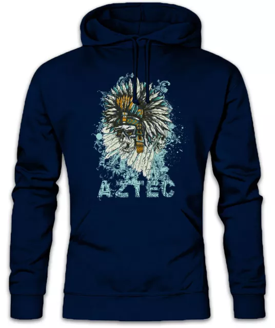 Dead Aztec Chief Hoodie Sweatshirt Native American Axe Tomahawk Headman Indian