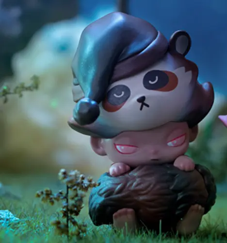 Raccoon with Sleeping Cap Dimoo Forest Night Series Pop Mart Figure Toy