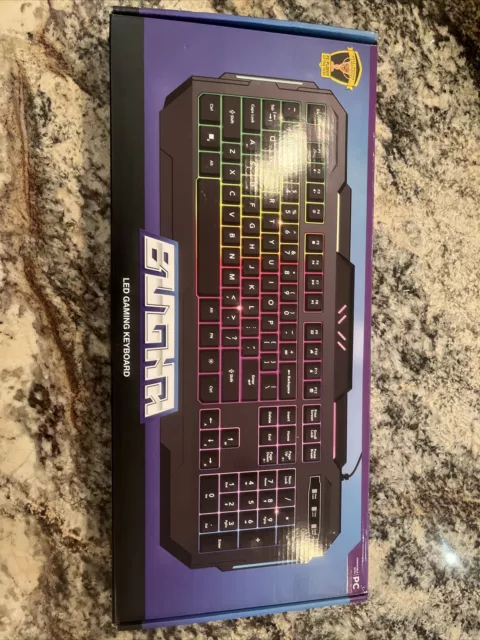 Bugha LED Gaming Keyboard Fortnite Champion Kids New !!