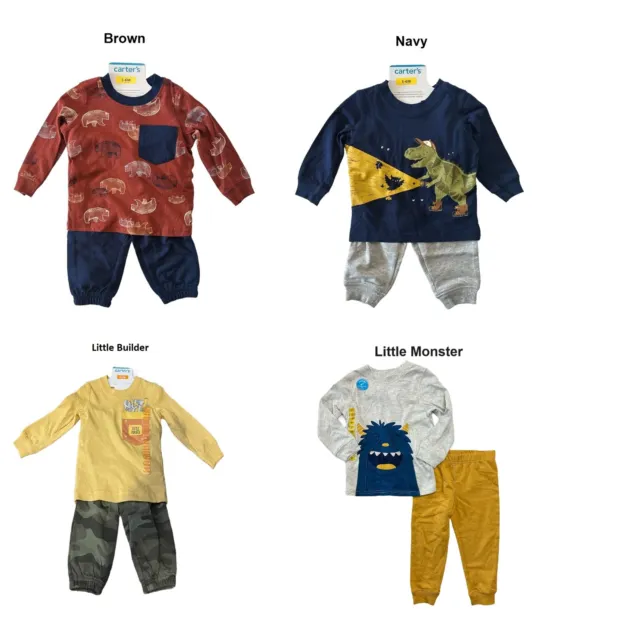 Carter's Boy's Baby & Toddler 2 Piece Long Sleeve & Jogger Pant Outfit Set