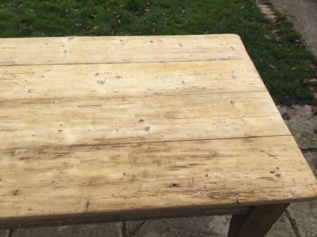 Antique Pine Farmhouse Kitchen Table