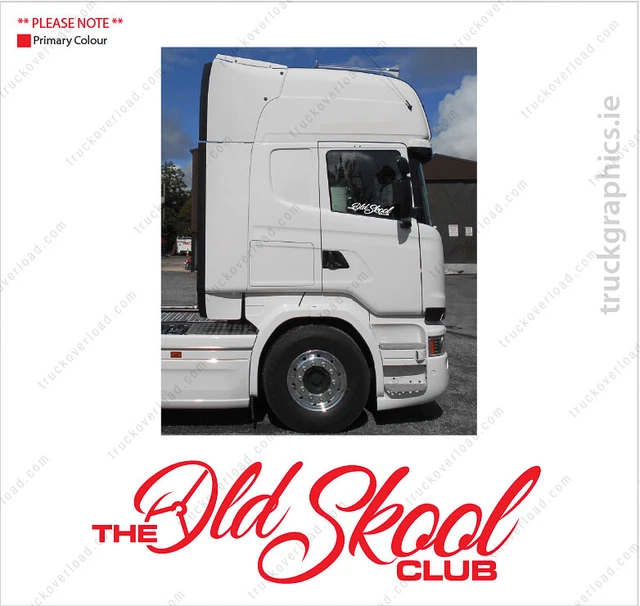 SCANIA OLD SKOOL Club side window Sticker,Streamline,Graphic R/S Series ...