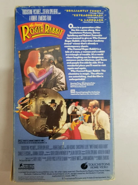 WHO FRAMED ROGER RABBIT (VHS, 1997) Bob Hoskins,Christopher Lloyd ...